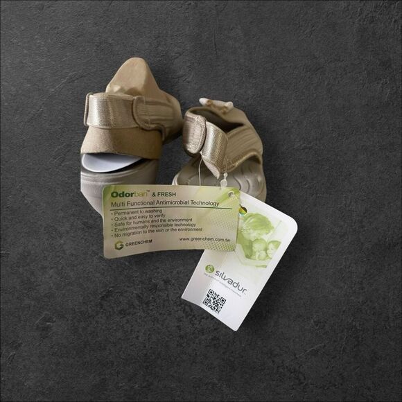 New Bzees Womens Tan Open-Toe Mirage Slingback Wedges Sandals Size 8.5M - Picture 5 of 12